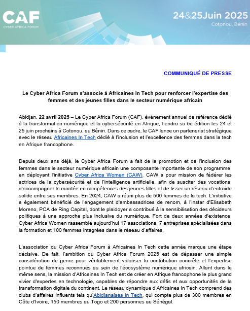 Annonce partenariat women In Tech