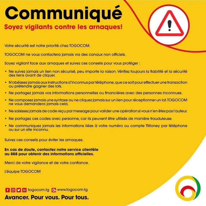 Togocom sensibilise sur la cybercriminalité