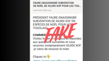 Fausse subvention au nom du Président Faure GNASSINGBE L’ANCy Togo appel à la vigilance