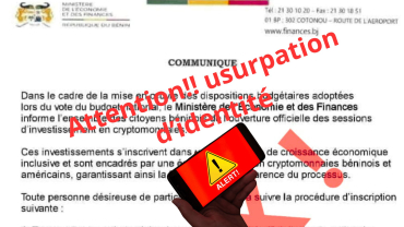 Fausse opportunité en cryptomonnaie : le CNIN Bénin alerte sur une nouvelle tentative d’arnaque
